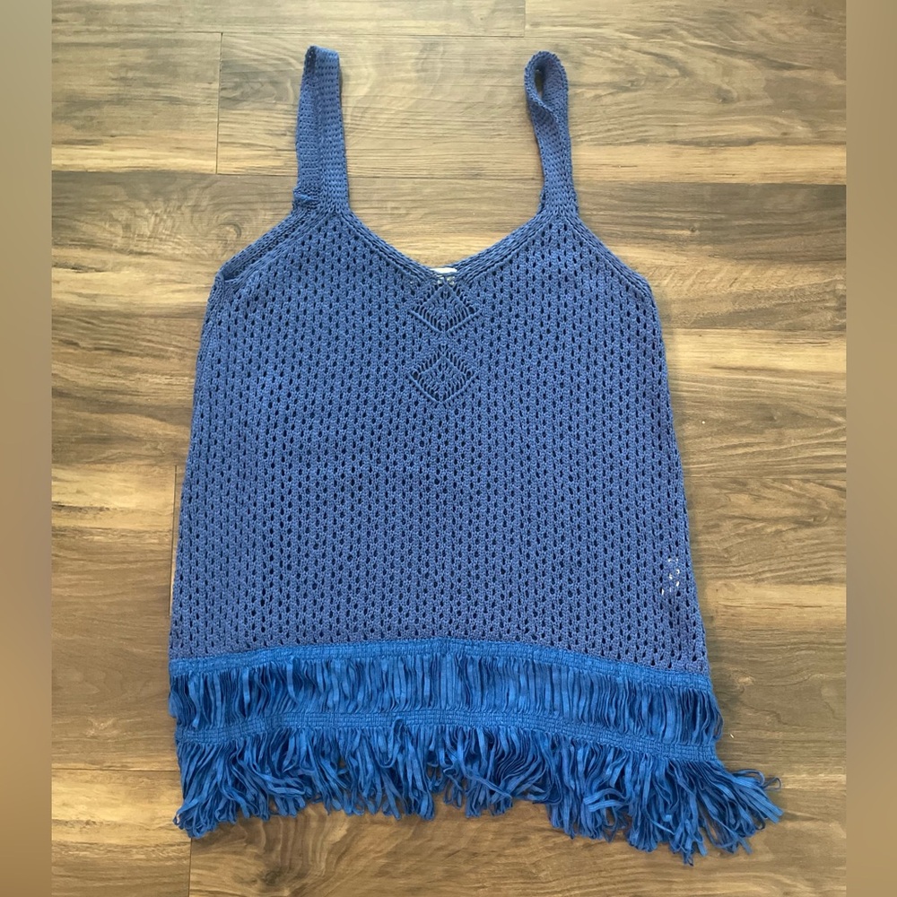 Crochet Fringe Coverup- Made in Italy